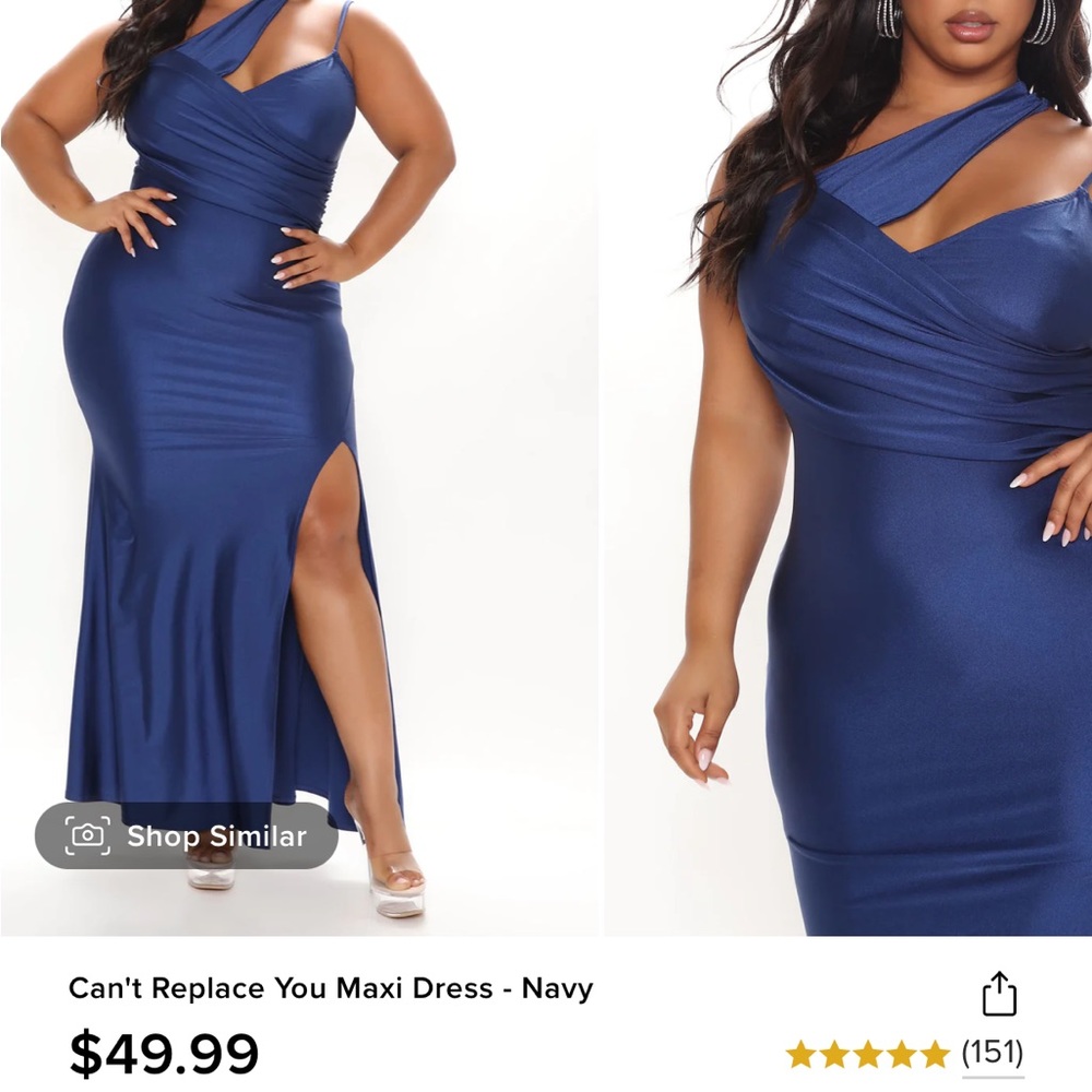 Fashion Nova Can’t Replace You Maxi Dress Navy